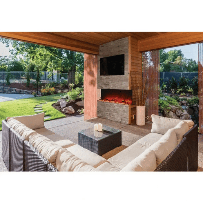 Amantii Tru View Deep 60" Indoor Outdoor 3 Sided Smart Electric Fireplace | 60-TRU-VIEW-XL