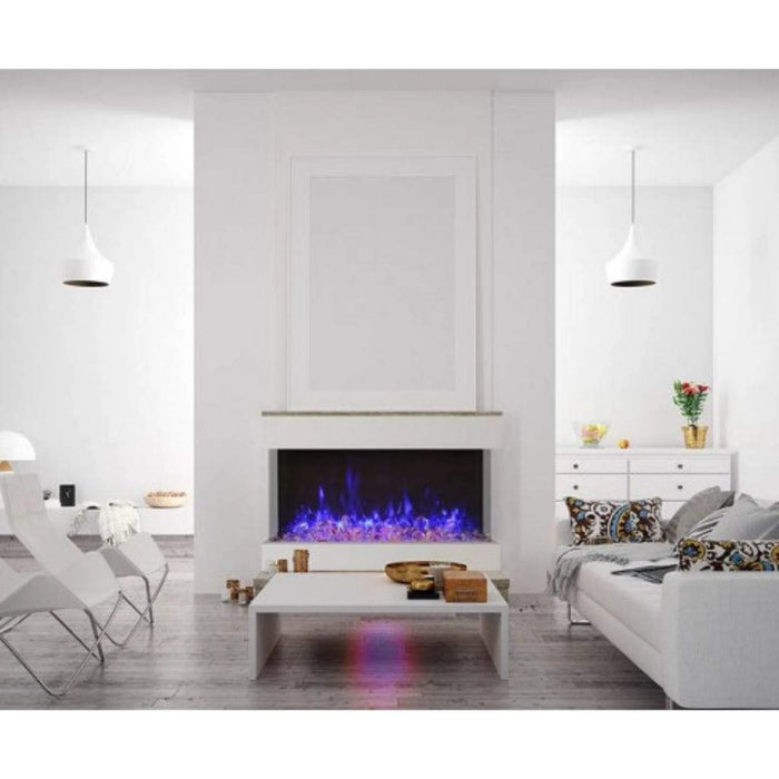 Amantii Tru View Extra Tall Lumina 88" Indoor Outdoor WiFi Enabled 3 Sided Electric Fireplace | 88-TRV-XT-XL-LUMINA