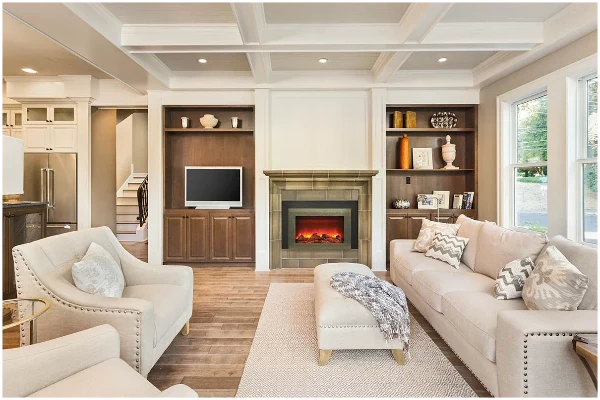 Amantii Sierra Flame 30" Deep Electric Fireplace Insert With Black Steel Surround and Overlay | INS-FM-30