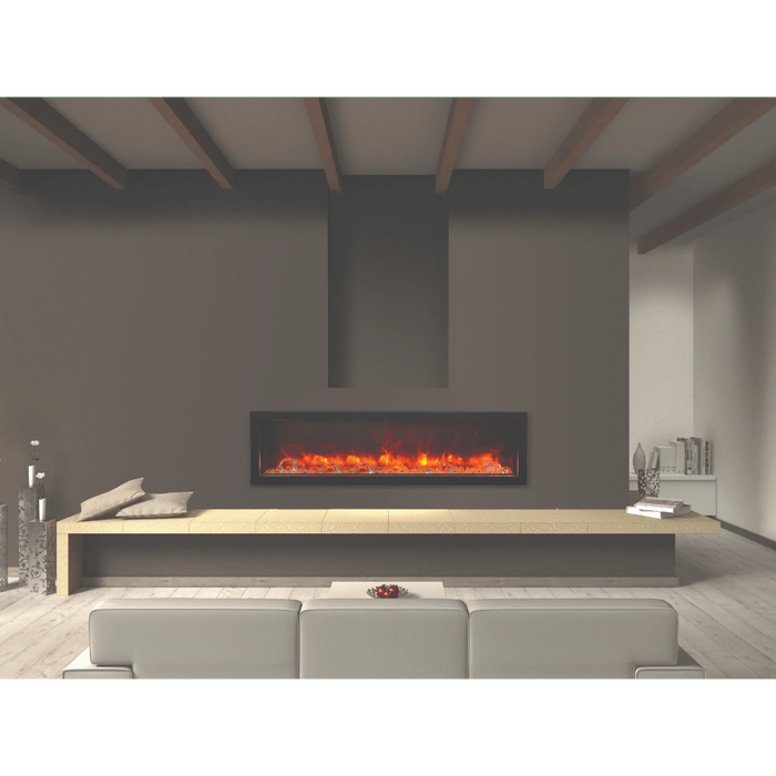Amantii Panorama Deep 72" Full View Indoor Outdoor WiFi Enabled Smart Electric Fireplace | BI-72-DEEP-OD
