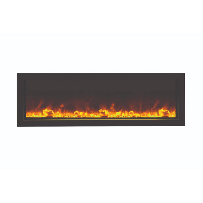 Amantii Panorama Slim 72" Full View Indoor Outdoor WiFi Enabled Smart Electric Fireplace | BI-72-SLIM-OD