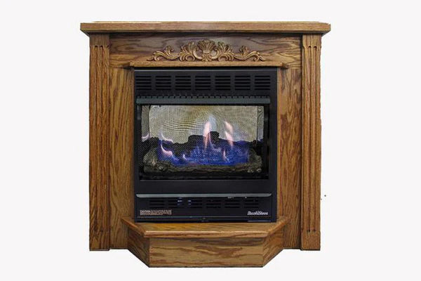 Buck Stove Dark Oak Classic Mantel For Model 34 Contemporary Gas Stove