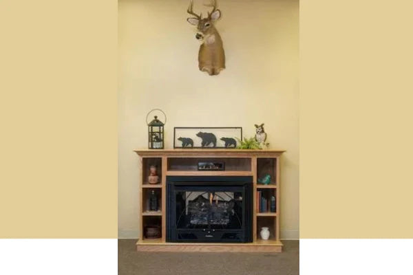 Buck Stove Dark Oak Classic Mantel For Model 34 Contemporary Gas Stove