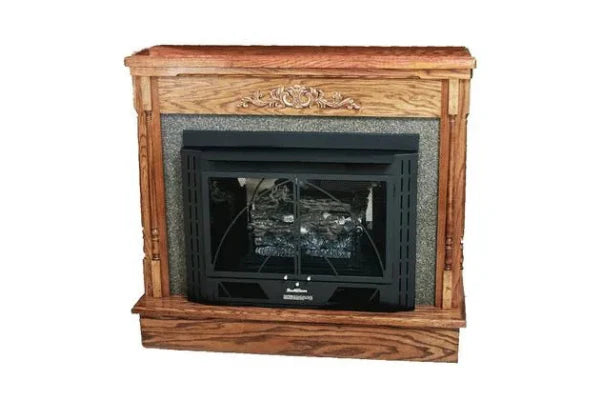 Buck Stove Dark Oak Classic Mantel For Model 34 Contemporary Gas Stove