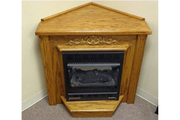 Buck Stove Light Oak Corner Classic Mantel For Model 34 Contemporary Gas Stove