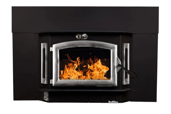 Buck Stove Model 91 Catalytic Wood Stove With Blower, Ash Tray & Pewter Door