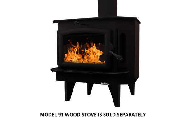 Buck Stove Large Black Straight Set Of 4 Stove Legs