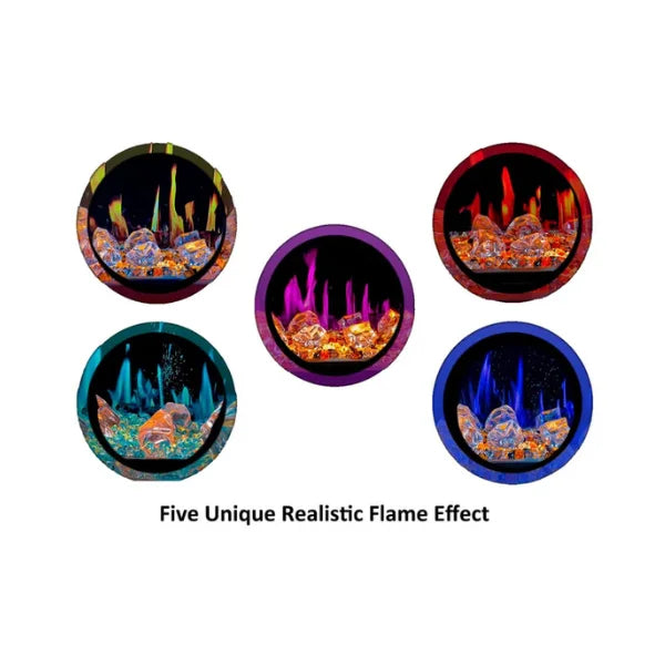 Litedeer Homes Latitude II 48" Seamless Push-in Electric Fireplace With Acrylic Crushed Ice Rocks - ZEF48XC