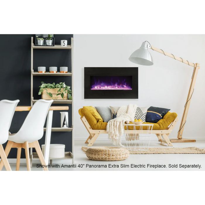 Amantii White Birch Wooden Mantel Surround MAN-BMWB-XS40 for BI-40 Xtraslim