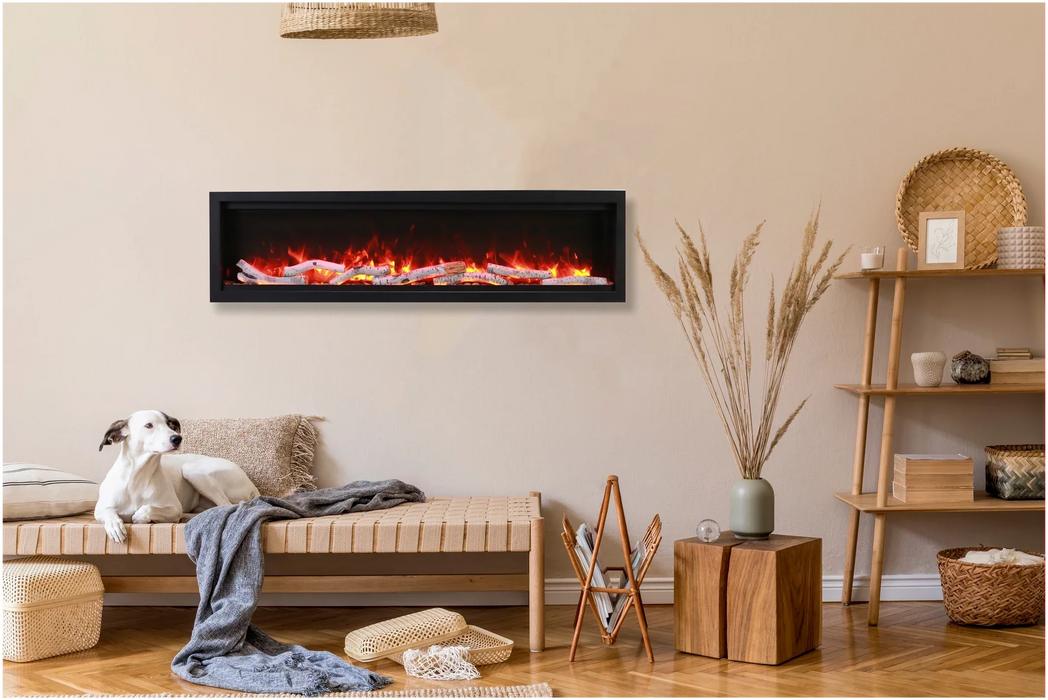 Amantii Symmetry Bespoke 74" Indoor Outdoor Built-In Smart Electric Fireplace | SYM-74-BESPOKE