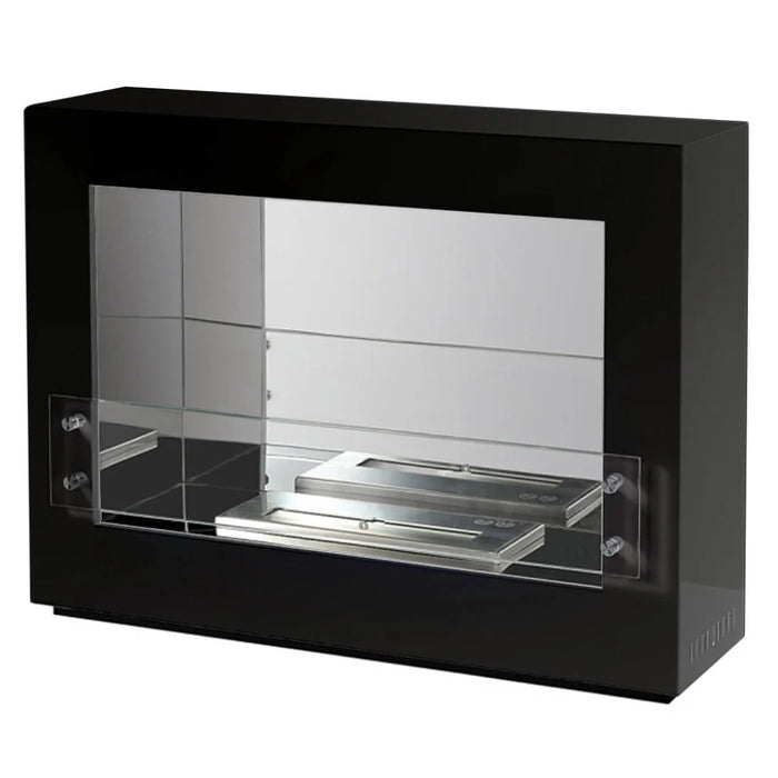 The Bio Flame Rogue 2.0 Single Sided 36" Black Ethanol Fireplace