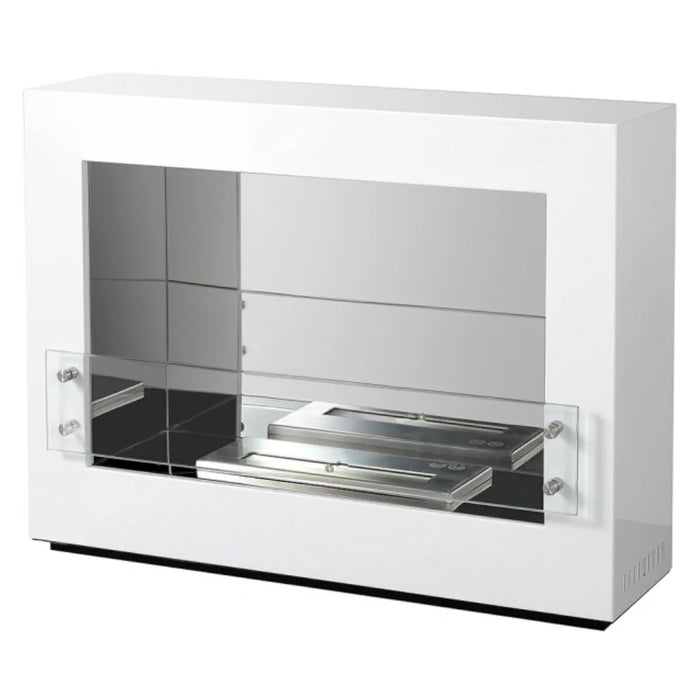 The Bio Flame Rogue 2.0 Single Sided 36" White Ethanol Fireplace