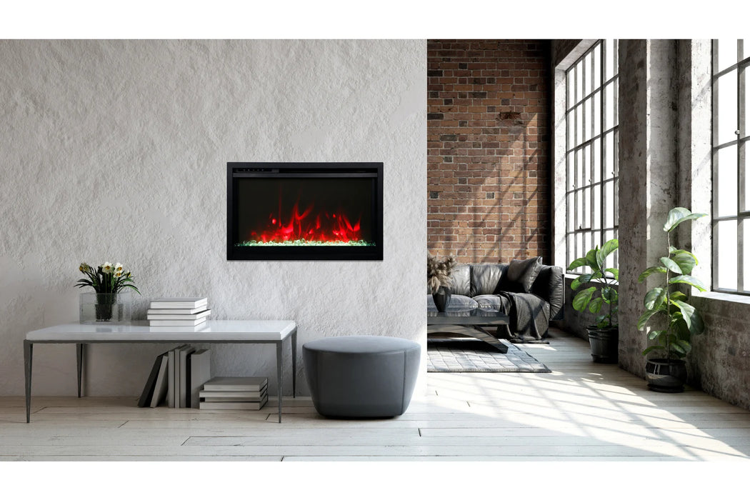 Remii Classic Xtra Slim 33" Built-In Smart Electric Fireplace | CLASSIC-SLIM-33