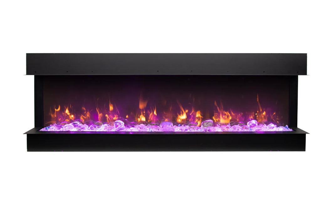 Remii BAY SLIM 60" Indoor/Outdoor 3-Sided Smart Electric Fireplace | 60-BAY-SLIM