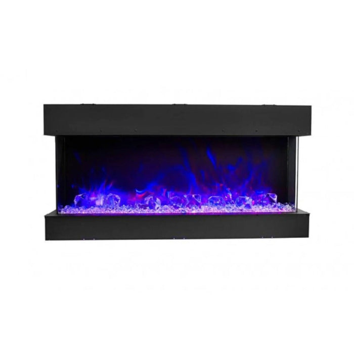 Amantii Trv View Slim Lumina 50" Indoor Outdoor 3 Sided Smart Electric Fireplace | 50-TRV-SLIM-LUMINA