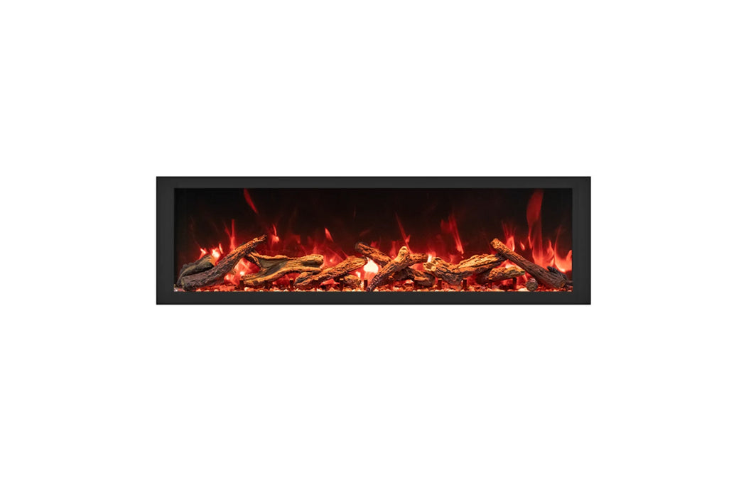 Remii Extra Tall 65" Indoor/Outdoor Zero Clearance Built-in Electric Fireplace with Black Steel Surround | 102765-XT