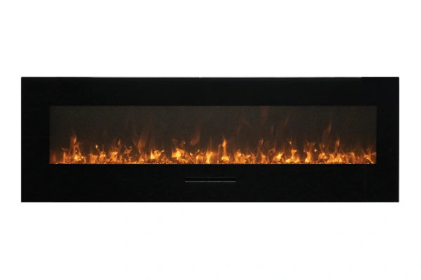 Amantii 88" Wall Mount or Flush Mount Indoor Outdoor Smart Electric Fireplace | WM-FM-88-10023-BG