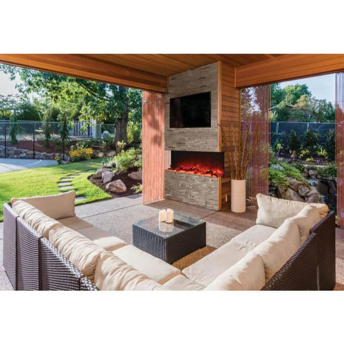 Amantii Tru View Deep 72" Indoor Outdoor 3 Sided Smart Electric Fireplace | 72-TRU-VIEW-XL