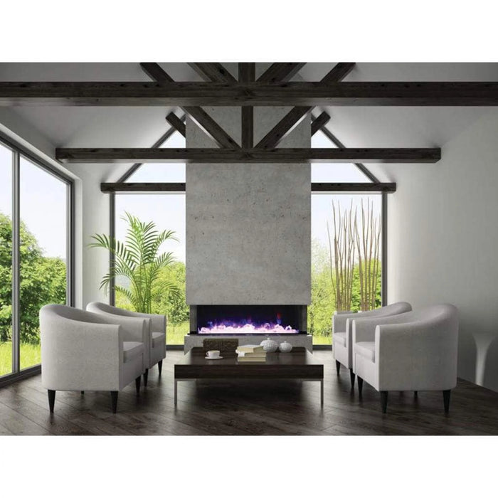 Amantii Tru View Deep 72" Indoor Outdoor 3 Sided Smart Electric Fireplace | 72-TRU-VIEW-XL