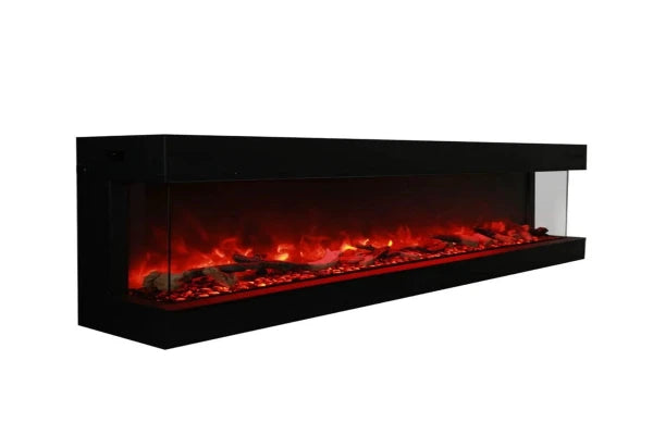 Amantii Tru View Deep 72" Indoor Outdoor 3 Sided Smart Electric Fireplace | 72-TRU-VIEW-XL