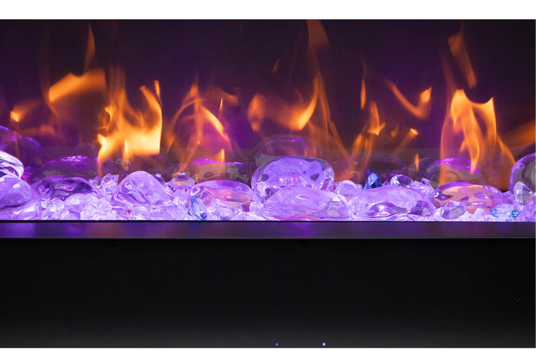 Remii BAY SLIM 72" Indoor/Outdoor 3-Sided Smart Electric Fireplace | 72-BAY-SLIM