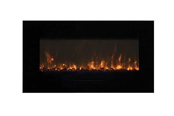 Amantii 88" Wall Mount or Flush Mount Indoor Outdoor Smart Electric Fireplace | WM-FM-88-10023-BG