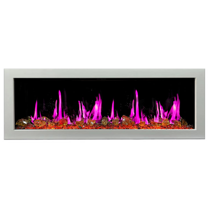 Litedeer Gloria II 48" Smart Electric Fireplace with App Reflective Amber Glass ZEF48XAW