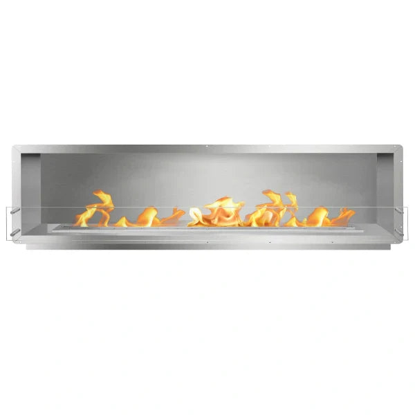 The Bio Flame 96" Stainless Steel Single Sided Ethanol Firebox | 96” Firebox SS