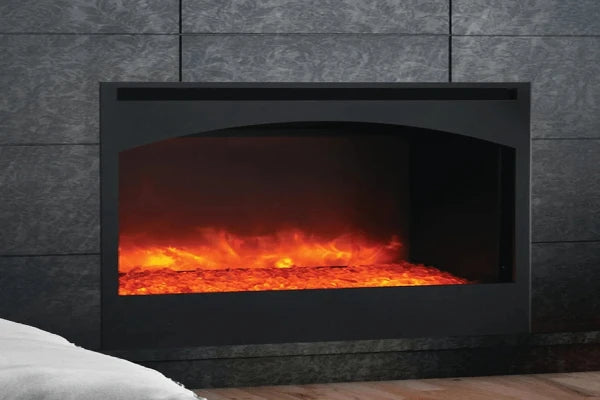 Amantii Zero Clearance 31" Built-In Electric Fireplace With Arched Surround | ZECL-31-3228-STL-ARCH