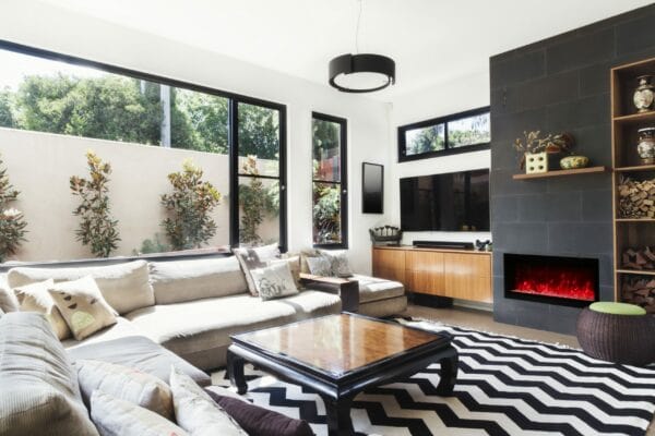 Amantii Symmetry Bespoke 42" Indoor Outdoor Built-In Smart Electric Fireplace | SYM-42-BESPOKE