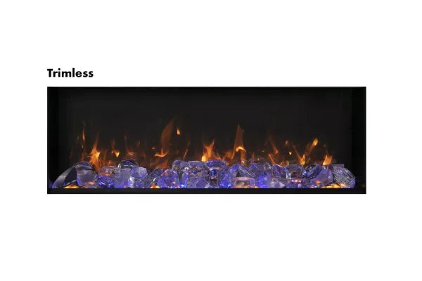 Amantii Panorama Xtraslim 60" Full View Indoor Outdoor WiFi Enabled Electric Fireplace | BI-60-XTRASLIM