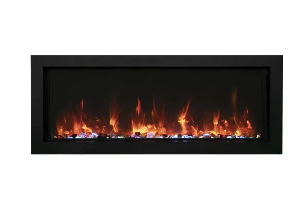 Amantii Panorama Xtraslim 60" Full View Indoor Outdoor WiFi Enabled Electric Fireplace | BI-60-XTRASLIM