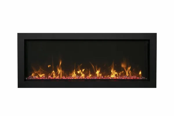 Amantii Panorama Xtraslim 60" Full View Indoor Outdoor WiFi Enabled Electric Fireplace | BI-60-XTRASLIM