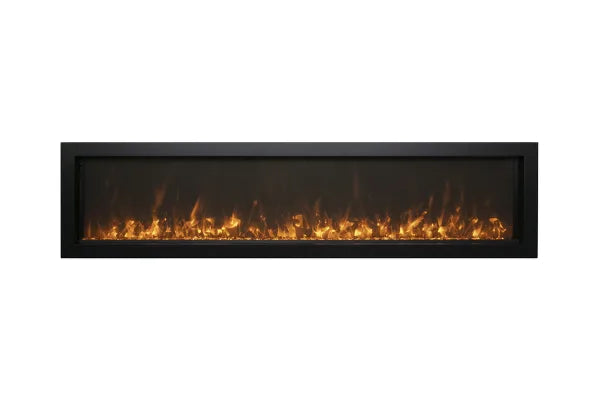 Amantii Panorama Xtraslim 60" Full View Indoor Outdoor WiFi Enabled Electric Fireplace | BI-60-XTRASLIM