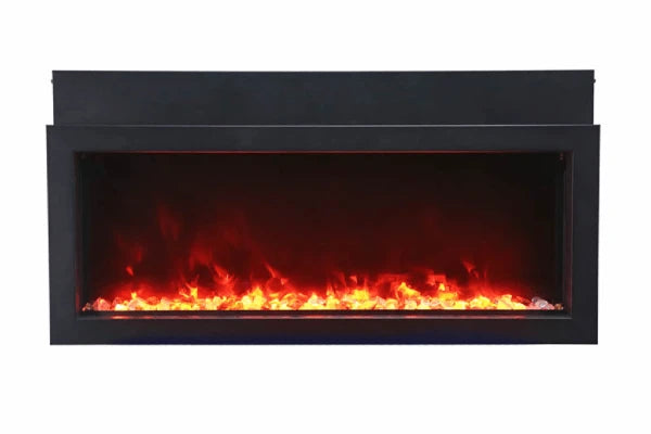 Amantii Panorama Xtraslim 30" Full View Indoor Outdoor WiFi Enabled Electric Fireplace | BI-30-XTRASLIM