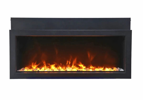 Amantii Panorama Xtraslim 30" Full View Indoor Outdoor WiFi Enabled Electric Fireplace | BI-30-XTRASLIM