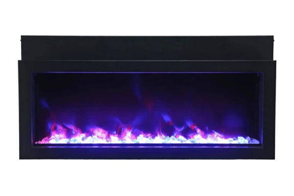 Amantii Panorama Xtraslim 30" Full View Indoor Outdoor WiFi Enabled Electric Fireplace | BI-30-XTRASLIM