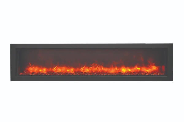 Amantii Panorama Slim 50" Full View Indoor Outdoor WiFi Enabled Smart Electric Fireplace | BI-50-SLIM-OD