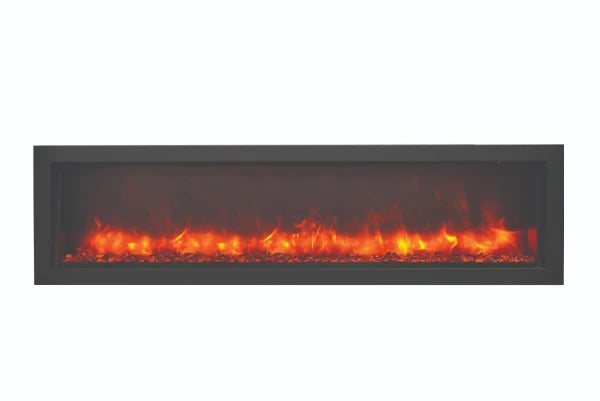 Amantii Panorama Slim 60" Full View Indoor Outdoor WiFi Enabled Smart Electric Fireplace | BI-60-SLIM-OD