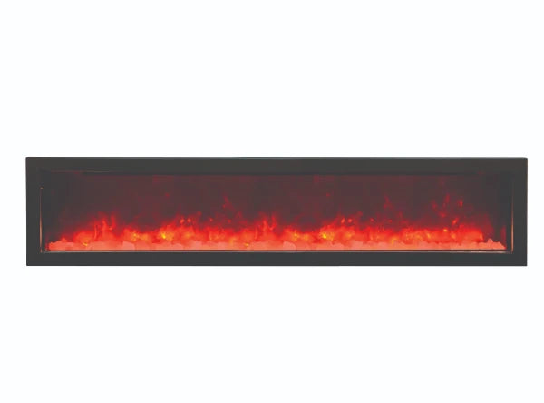 Amantii Panorama Slim 60" Full View Indoor Outdoor WiFi Enabled Smart Electric Fireplace | BI-60-SLIM-OD