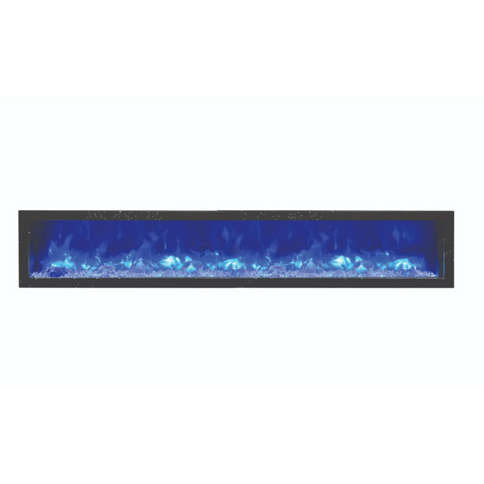 Amantii Panorama Slim 88" Full View Indoor Outdoor WiFi Enabled Smart Electric Fireplace | BI-88-SLIM-OD