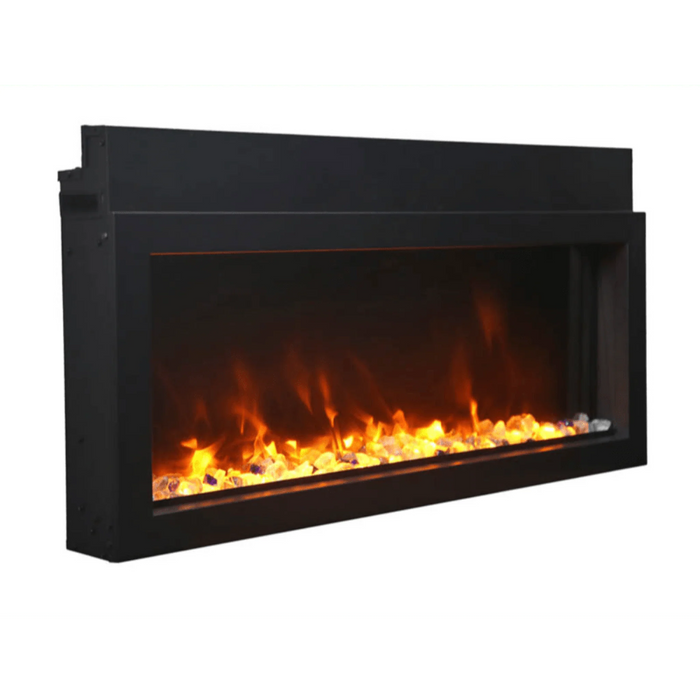 Amantii Panorama Xtraslim 40" Full View Indoor Outdoor WiFi Enabled Electric Fireplace | BI-40-XTRASLIM