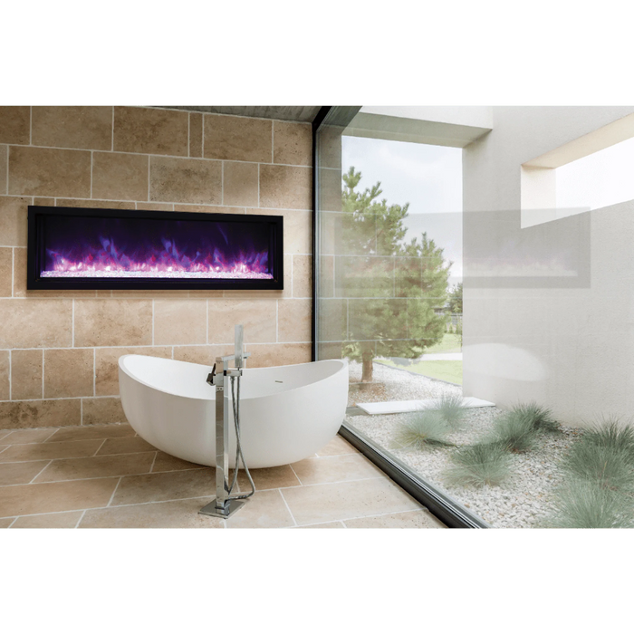 Amantii Panorama Xtraslim 40" Full View Indoor Outdoor WiFi Enabled Electric Fireplace | BI-40-XTRASLIM