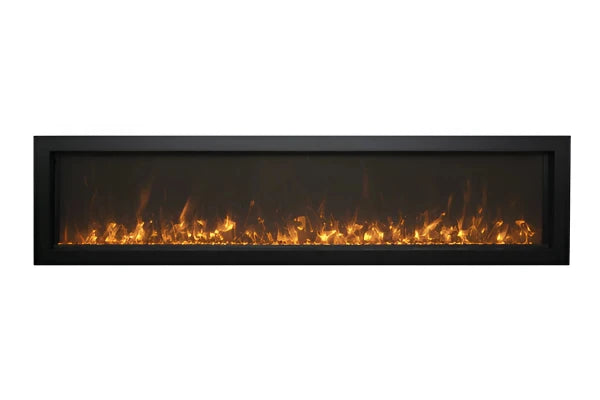 Amantii Panorama Slim 60" Full View Indoor Outdoor WiFi Enabled Smart Electric Fireplace | BI-60-SLIM-OD