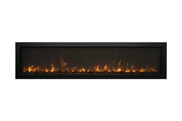 Amantii Panorama Slim 60" Full View Indoor Outdoor WiFi Enabled Smart Electric Fireplace | BI-60-SLIM-OD