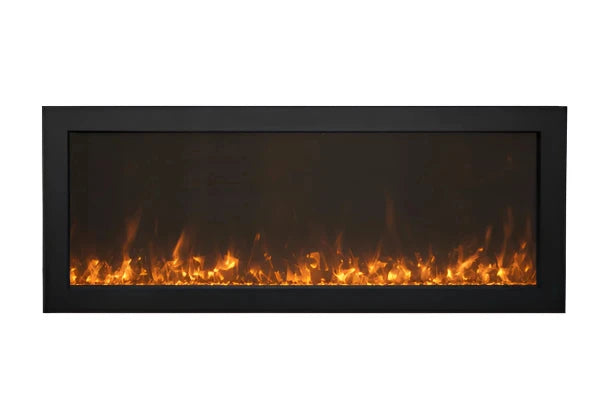 Amantii Panorama Slim 60" Full View Indoor Outdoor WiFi Enabled Smart Electric Fireplace | BI-60-SLIM-OD