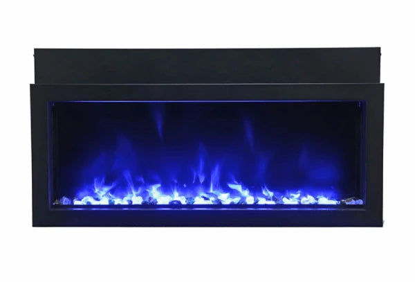 Amantii Panorama Xtraslim 60" Full View Indoor Outdoor WiFi Enabled Electric Fireplace | BI-60-XTRASLIM