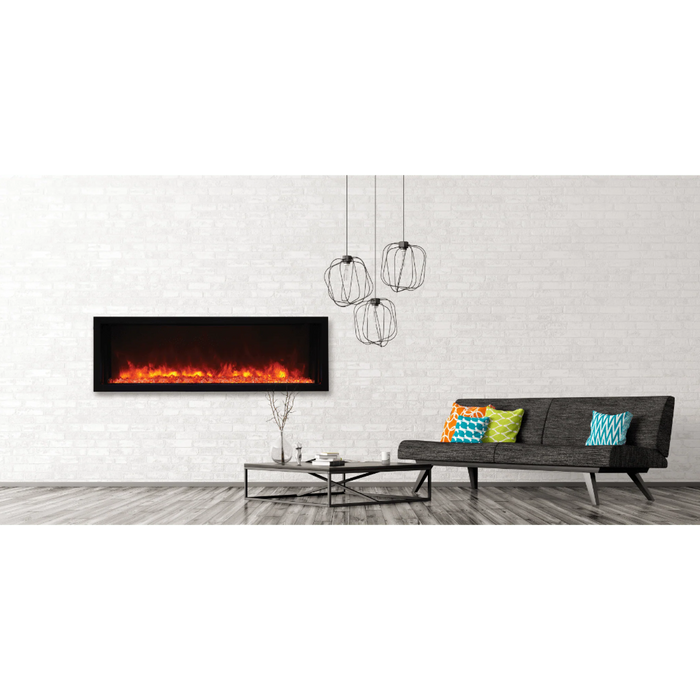 Amantii Panorama Xtraslim Lumina 50" Full View Indoor Outdoor Built-In Smart Electric Fireplace | BI-50-XTRASLIM-LUMINA