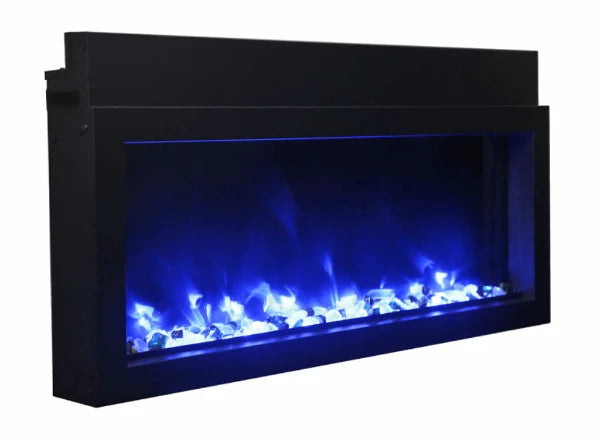 Amantii Panorama Xtraslim 30" Full View Indoor Outdoor WiFi Enabled Electric Fireplace | BI-30-XTRASLIM