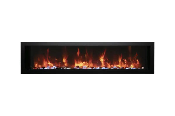 Amantii Panorama Xtraslim 30" Full View Indoor Outdoor WiFi Enabled Electric Fireplace | BI-30-XTRASLIM